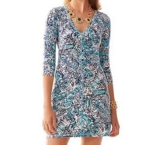 Lilly Pulitzer Juliet Dress in Hippy Hippy Shake Womens M Pima Cotton 91327